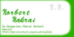 norbert makrai business card